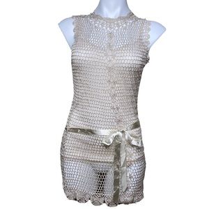 crocheted tunic blouse/ top